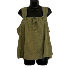 Falls Creek Clipdot Tank Green Women Size XL